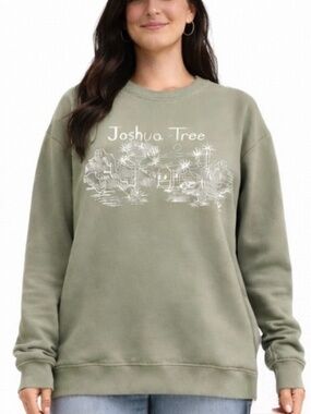 C&C California - Sunwahwashed Green Joshua Tree Crewneck Sweatshirt M XL / W 2X